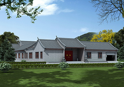 農(nóng)村四合院設(shè)計(jì)圖紙及效果圖大全BZ161-新古典風(fēng)格